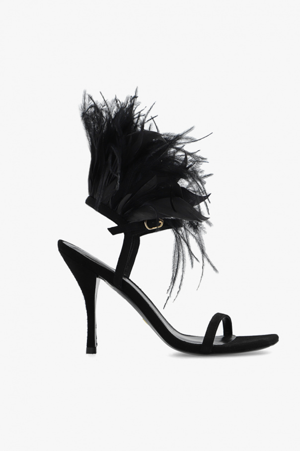 Feather on sale heeled sandals